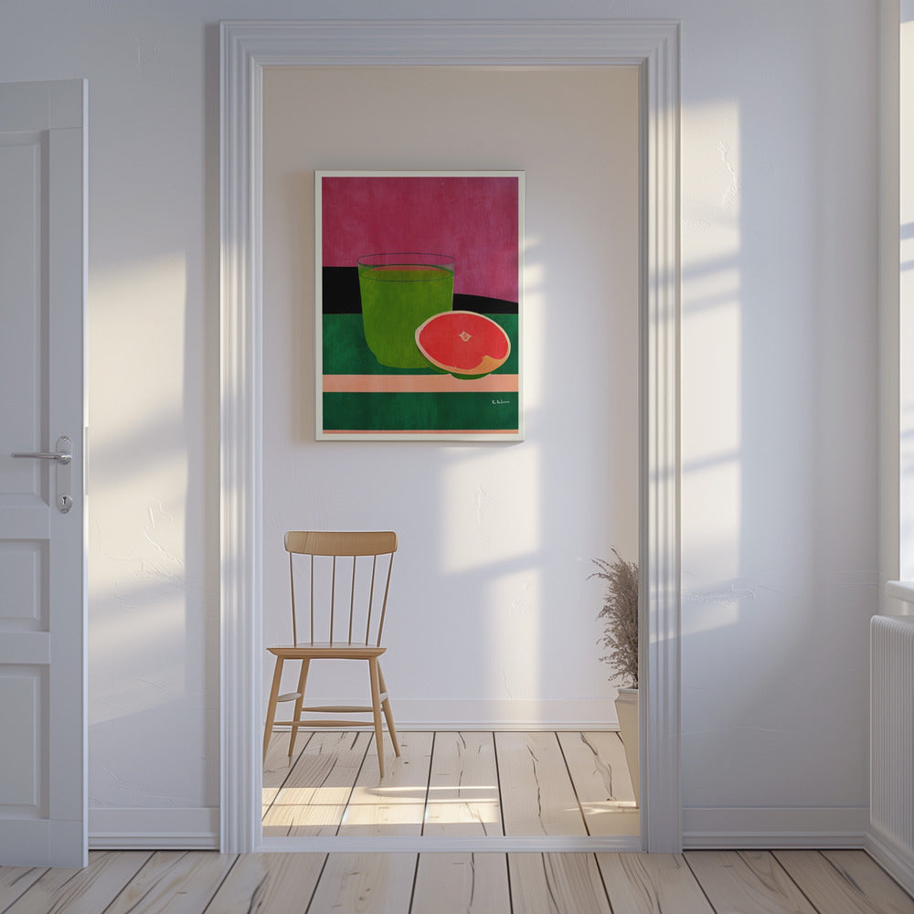 Roze, Kleine Grapefruit | Canvas