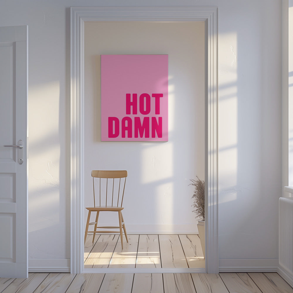 Vet roze uitroepteken | Canvas