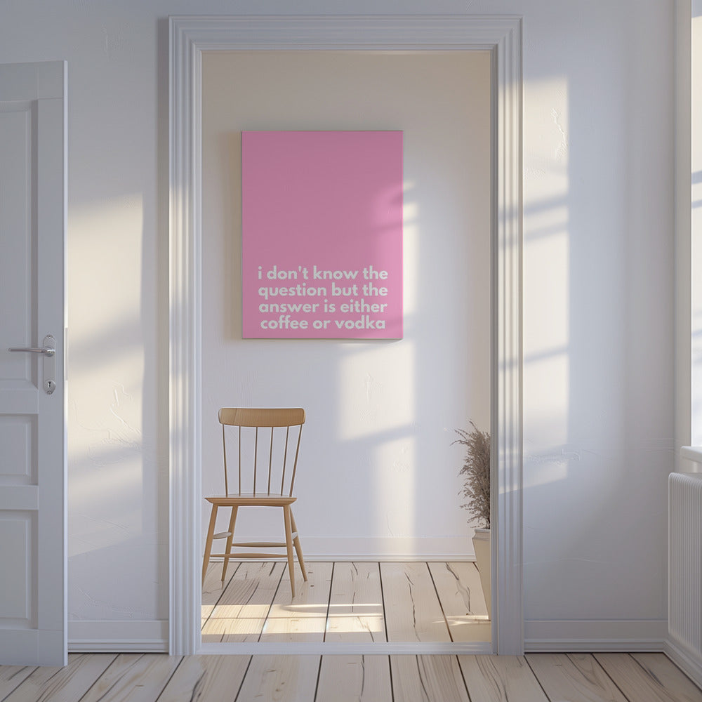 Keuzes op roze | Canvas