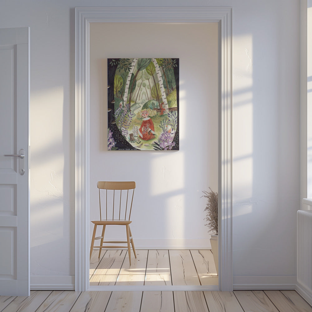 Princess in the forest with flowers | Canvas