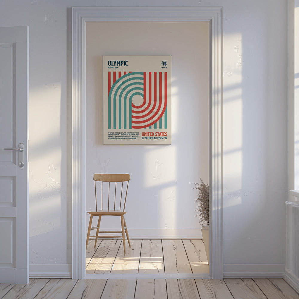 Reisposter Olympisch Nationaal Park | Canvas