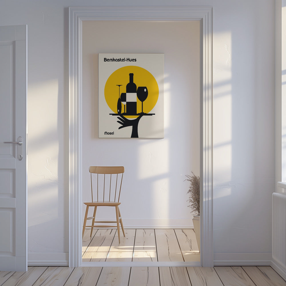 Moezelwijn minimalistische print | Canvas