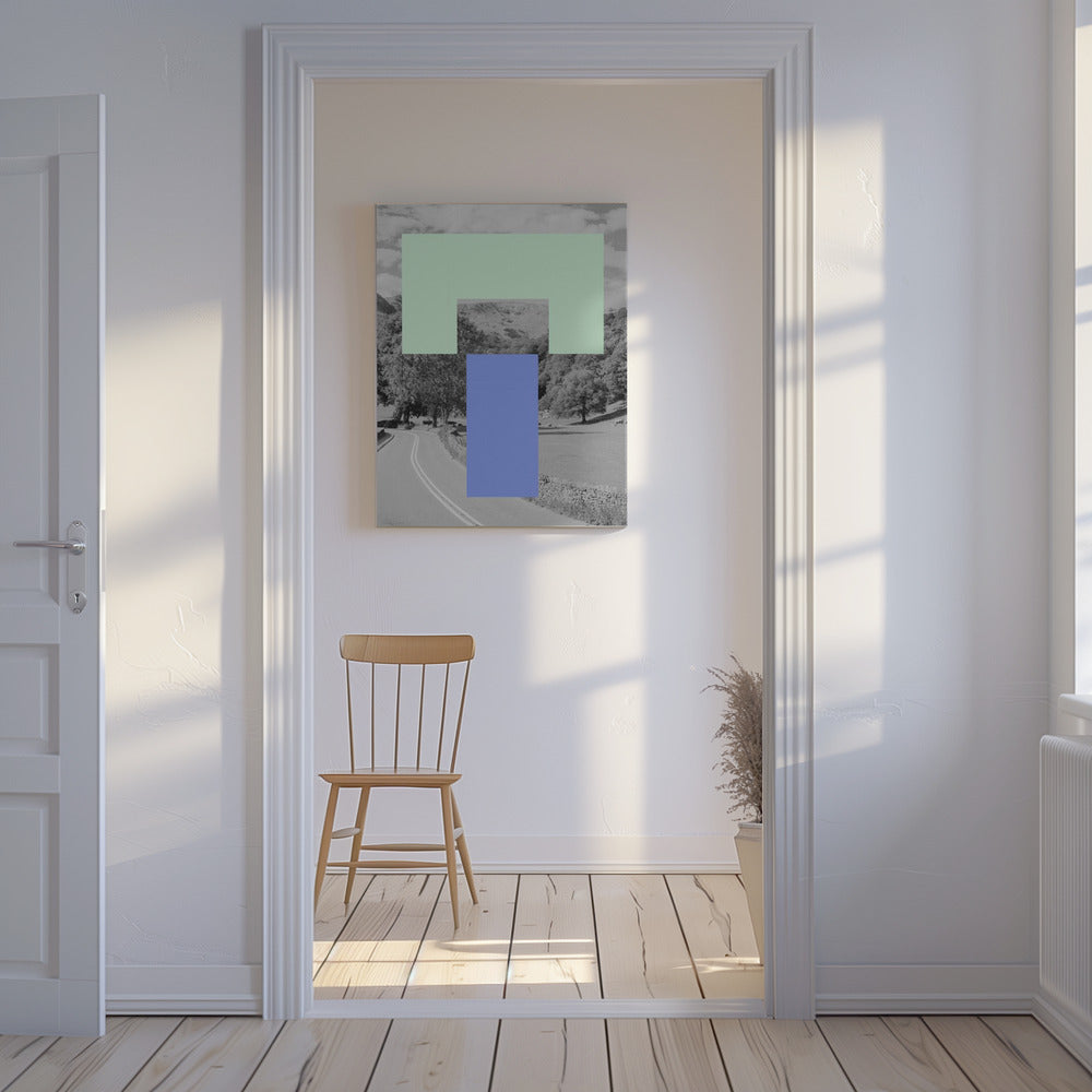 Geometrisch landschap | Canvas