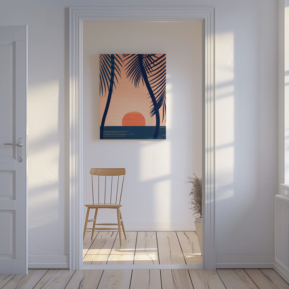 Zonsondergangstrand | Canvas