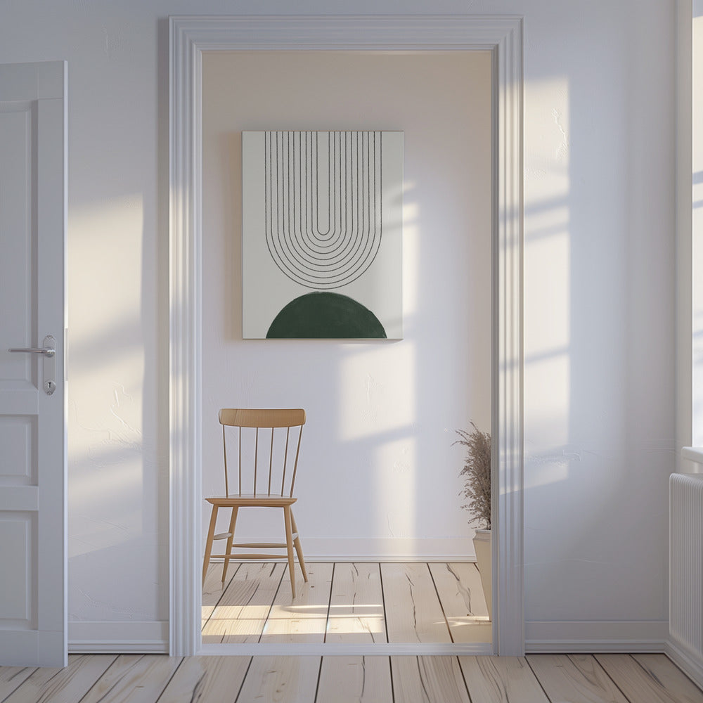 Groen Mid Century Modern nr. 5 | Canvas
