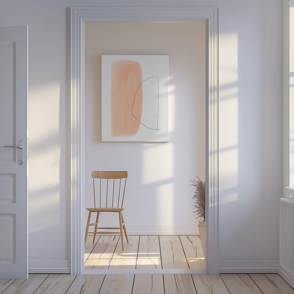 Peachy Contours | Canvas