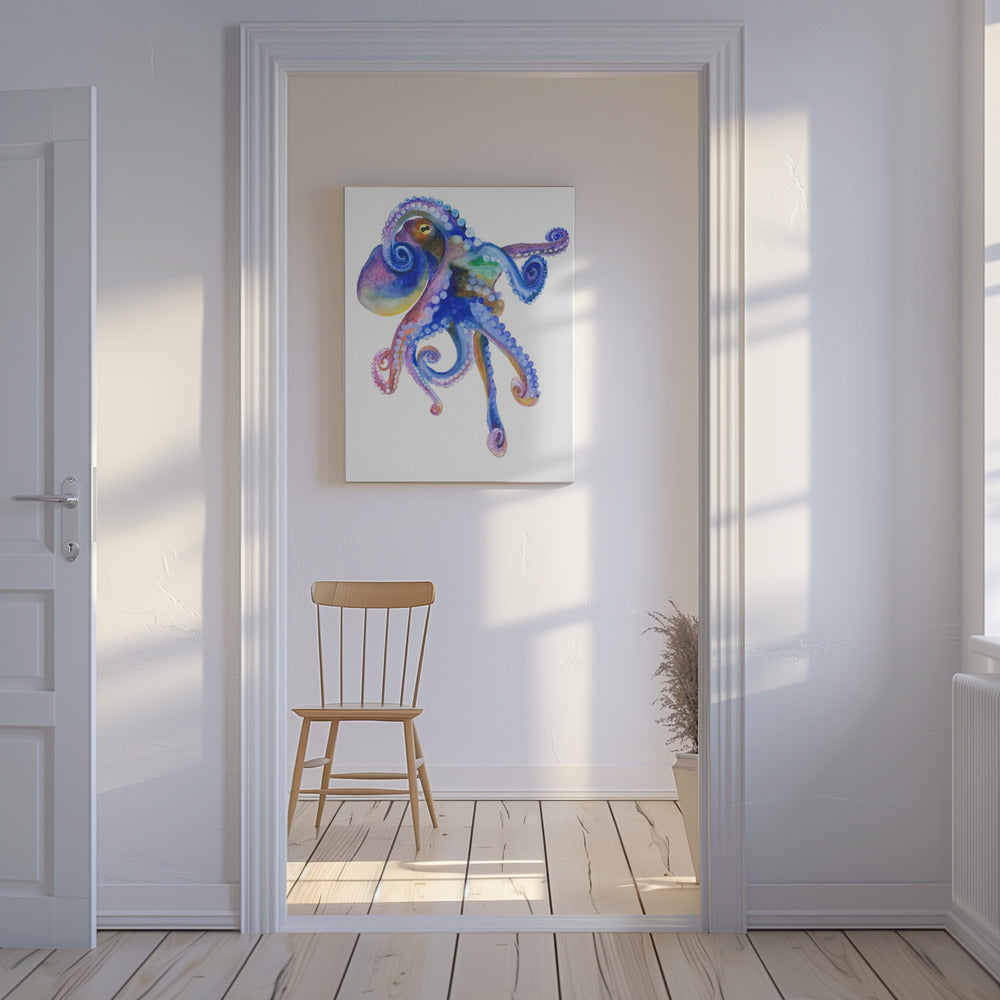 Blauwe zee-octopus | Canvas