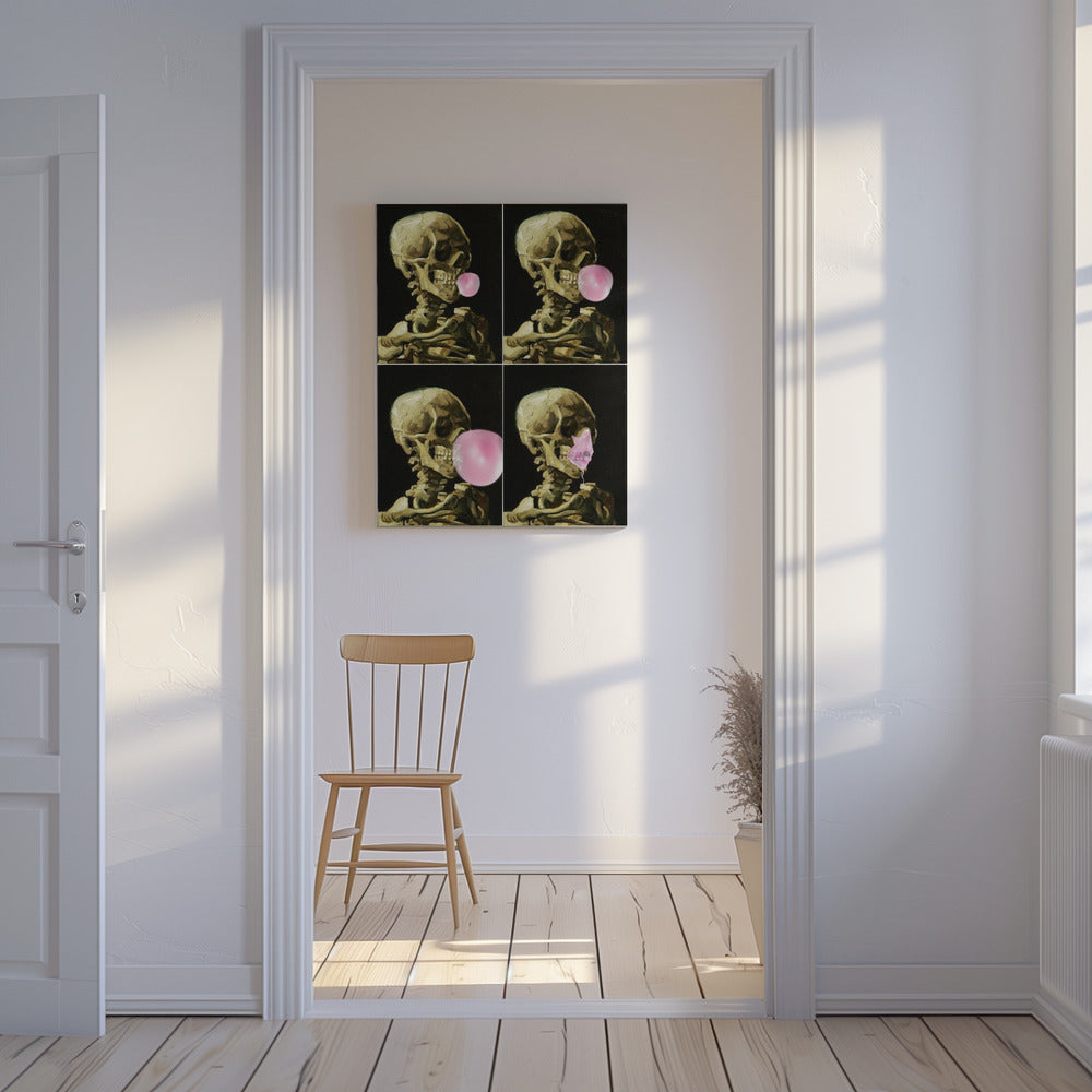 Schedel Gum Explosie | Canvas