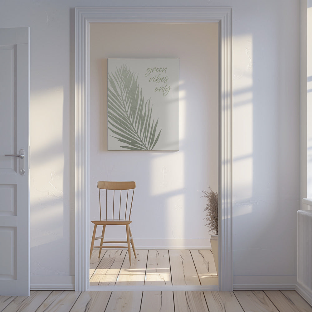 Alleen groene vibes | Canvas