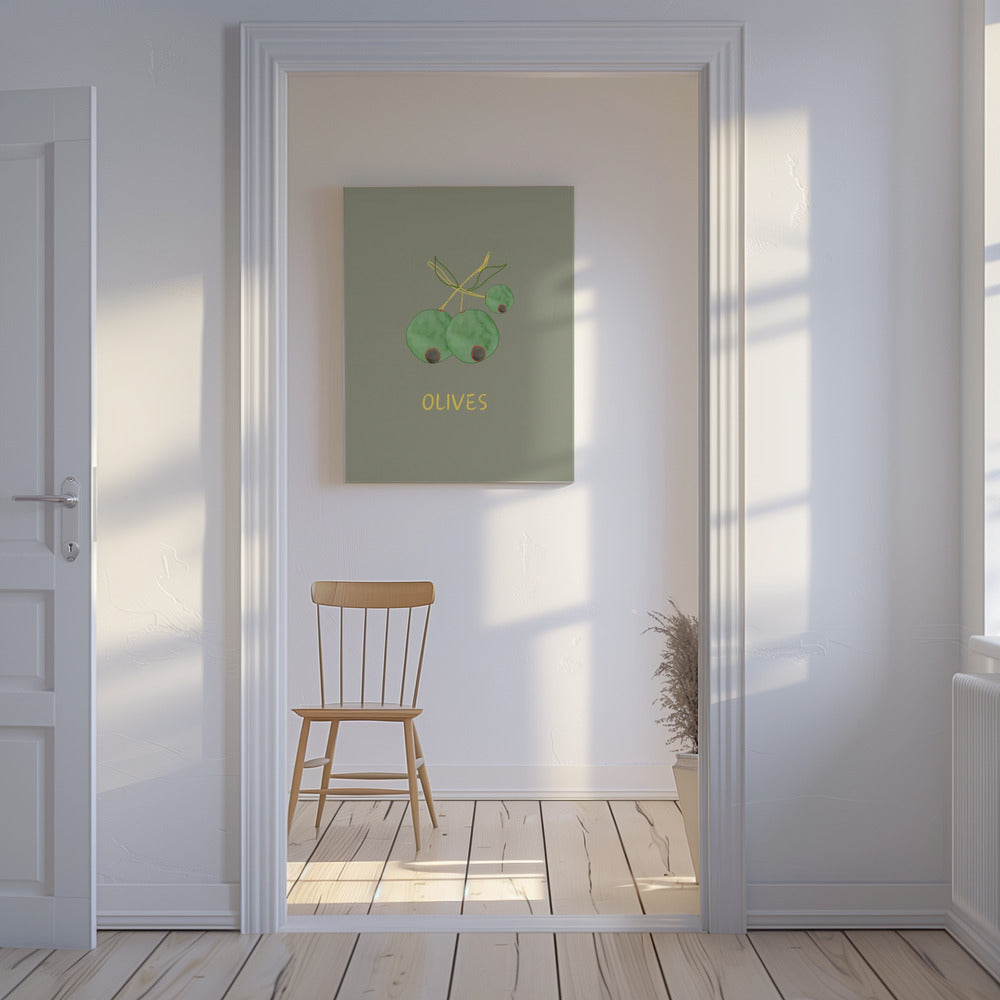 Olives in Green | Canvas
