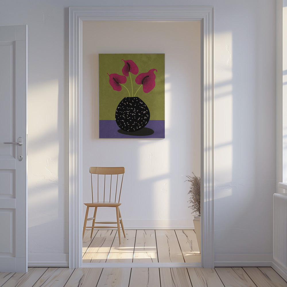 Mooie bloemen in vaas | Canvas