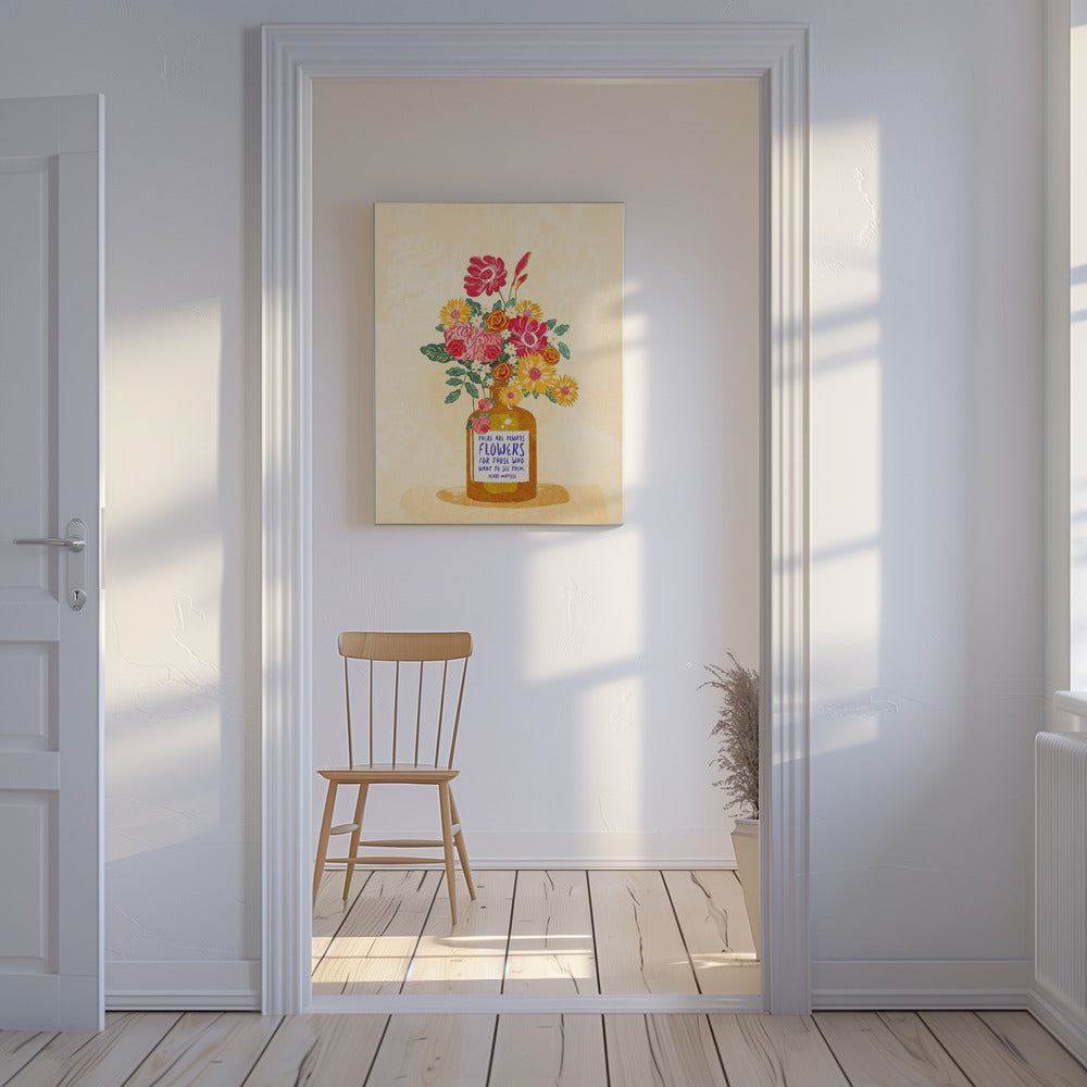 Altijd bloemen | Canvas