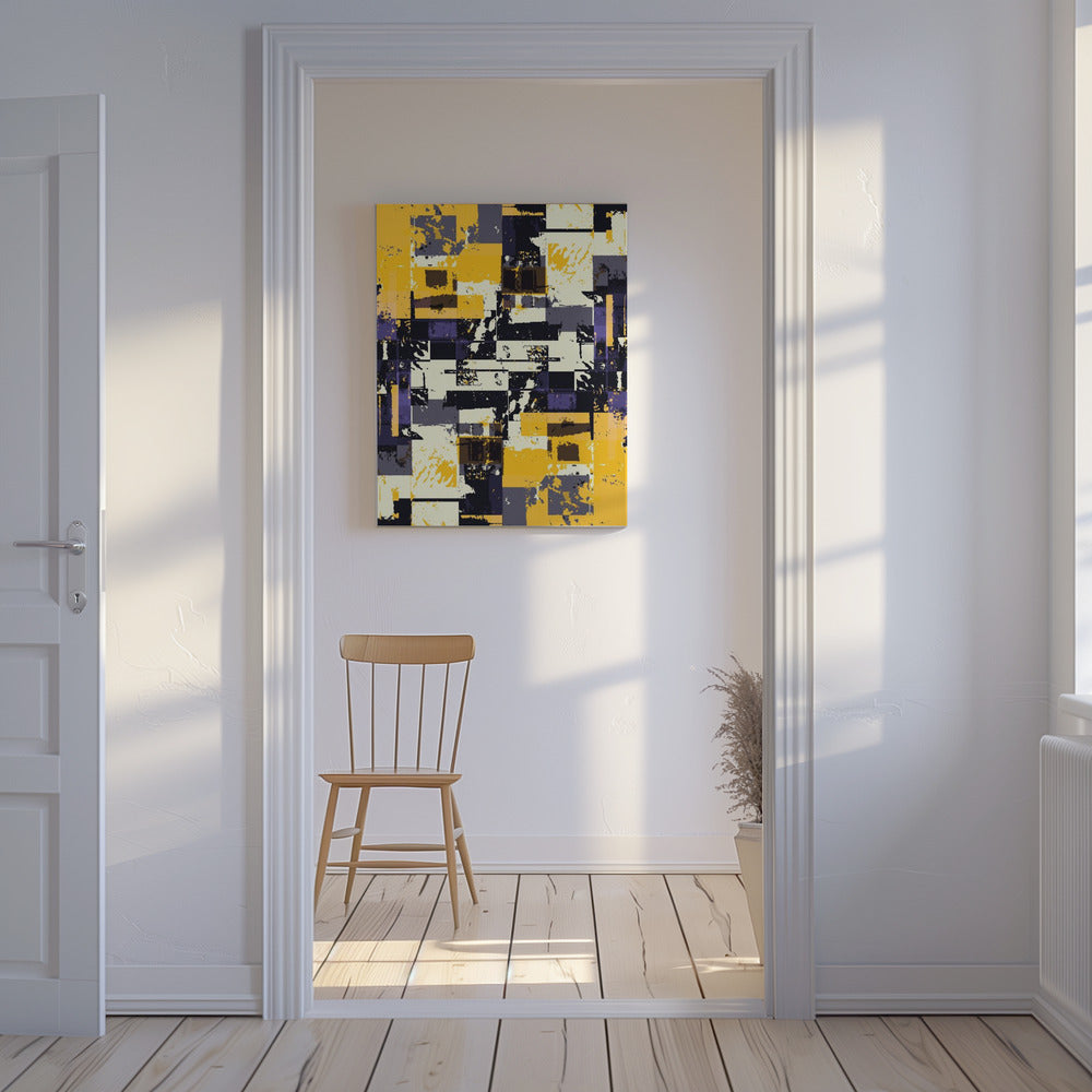 Geometrische vormen en felle kleuren | Canvas