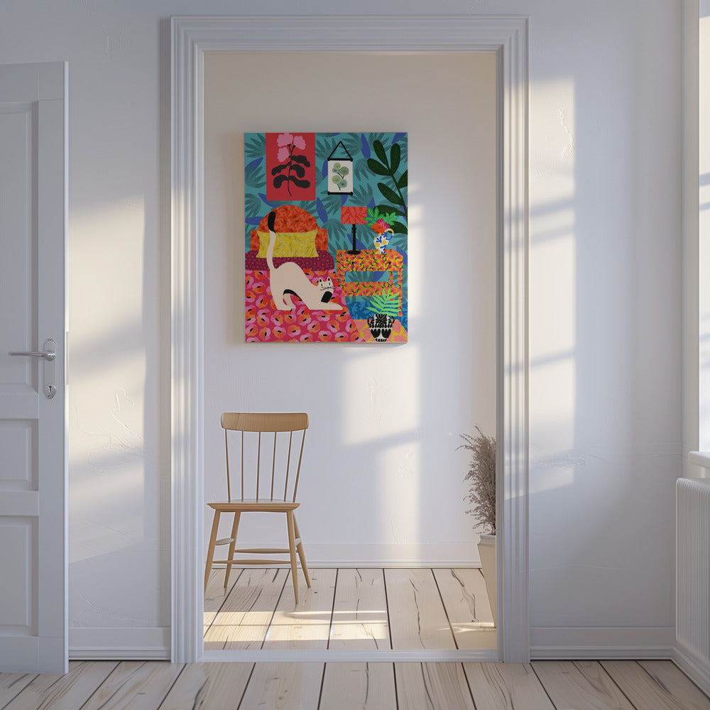 Floral Purr-adise | Canvas