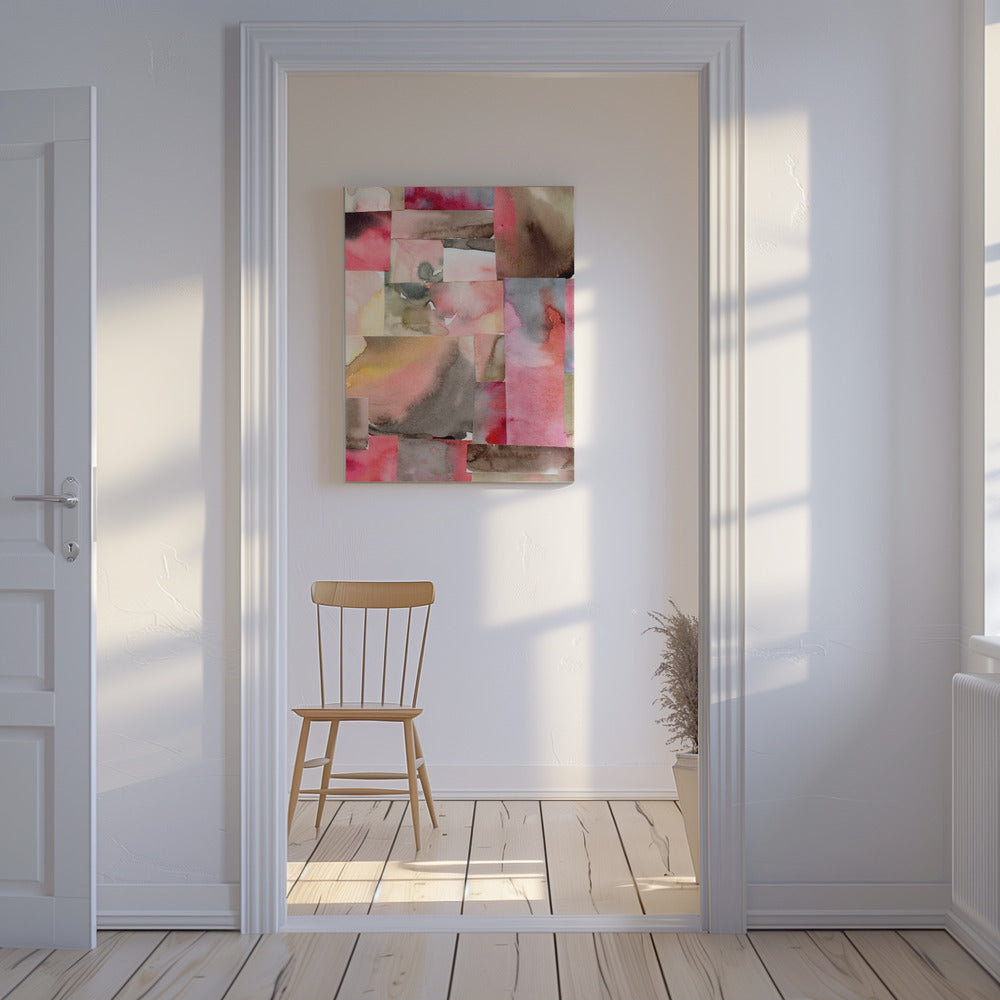 Aquarel abstracte compositie 6 | Canvas