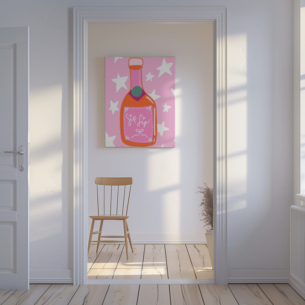 Sterren en slokjes | Canvas