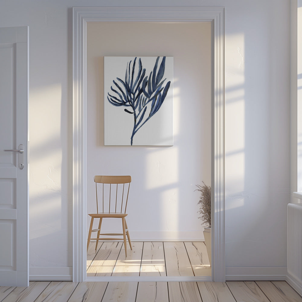 Blauwe waterplant poster 2 | Canvas