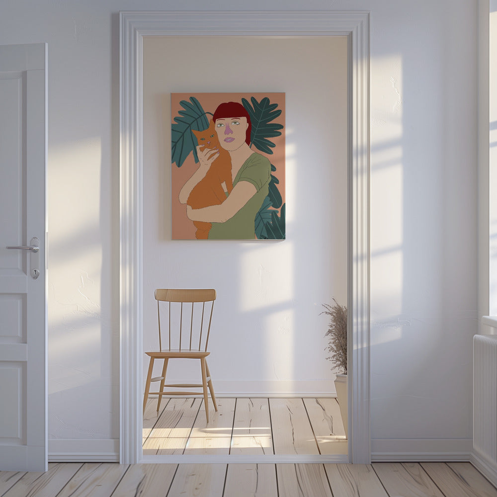 Kattenvrouw | Canvas