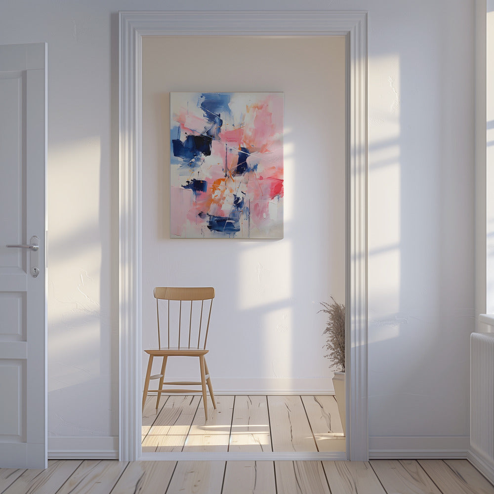 Blush Indigo Abstract Print Tweede 4x | Canvas