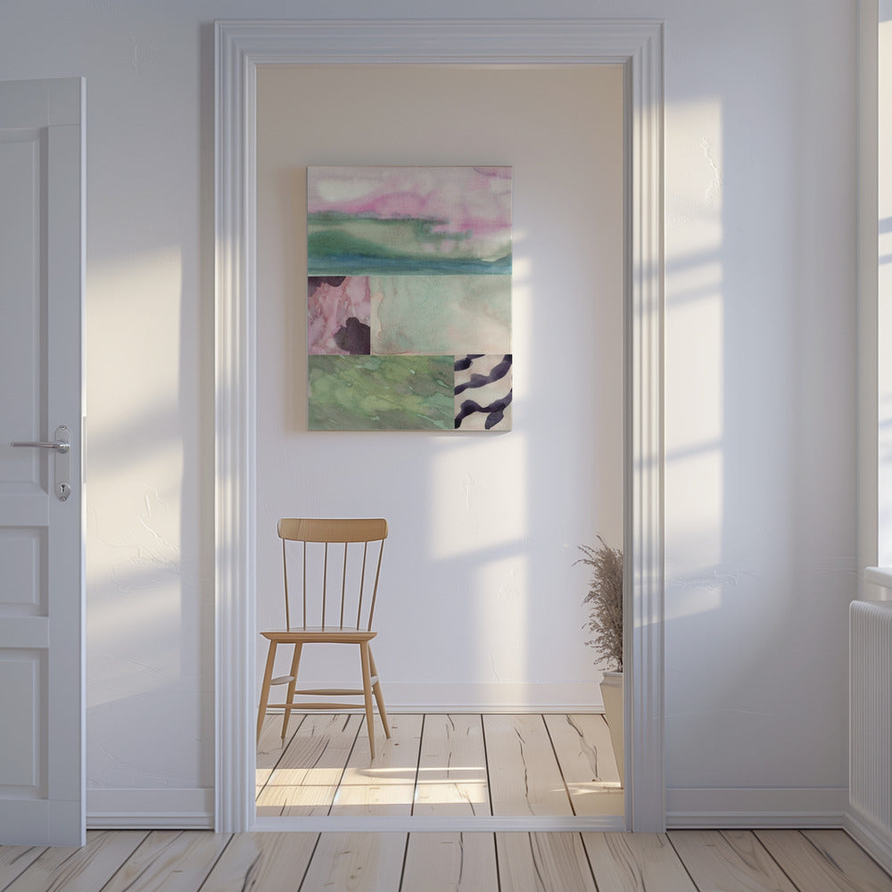 Aquarel abstracte compositie 10 | Canvas