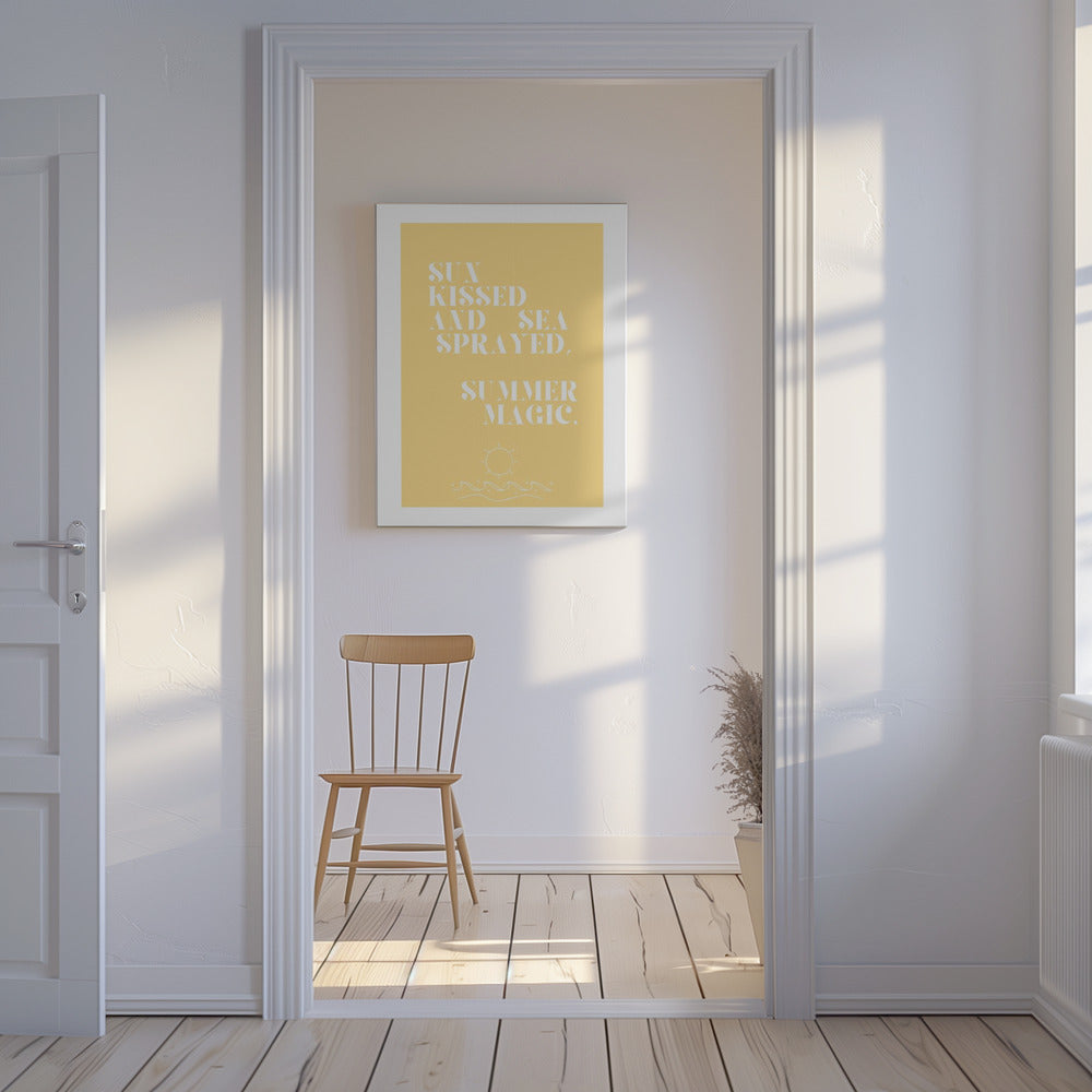Zomermagie, Citaat + Illustratie | Canvas