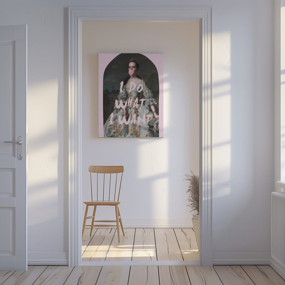 ROZE IK DOE WAT IK WIL MAXIMALISTISCHE KUNST | Canvas