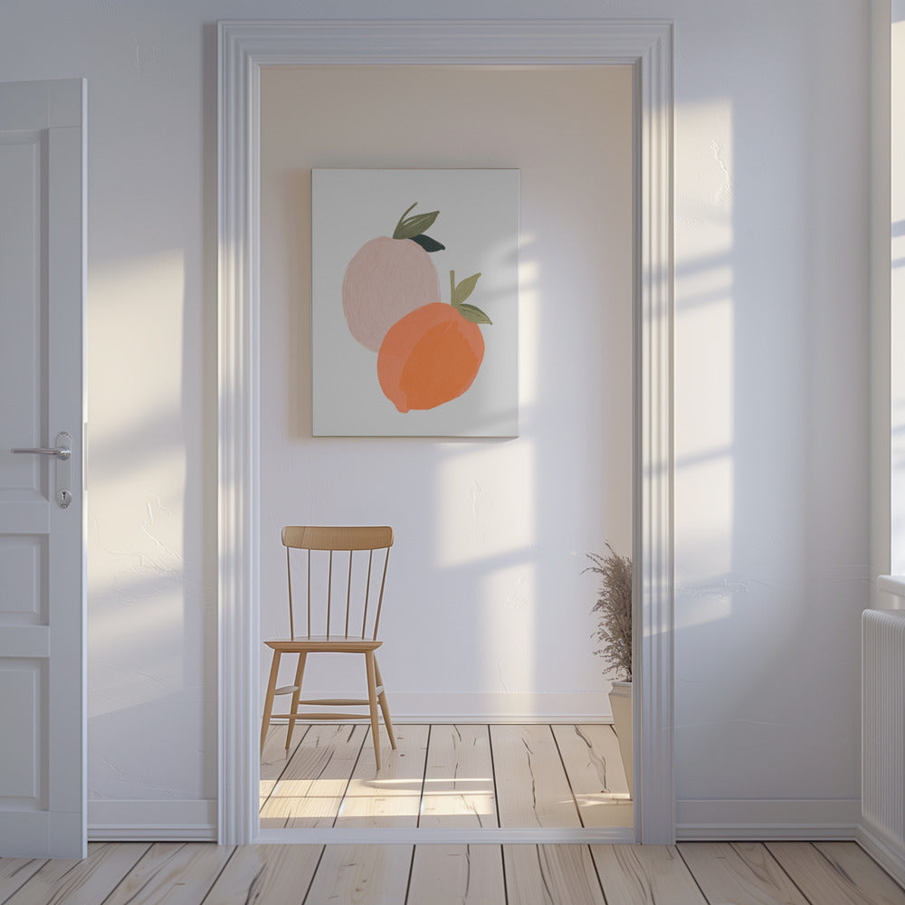 Geschilderde perzik | Canvas