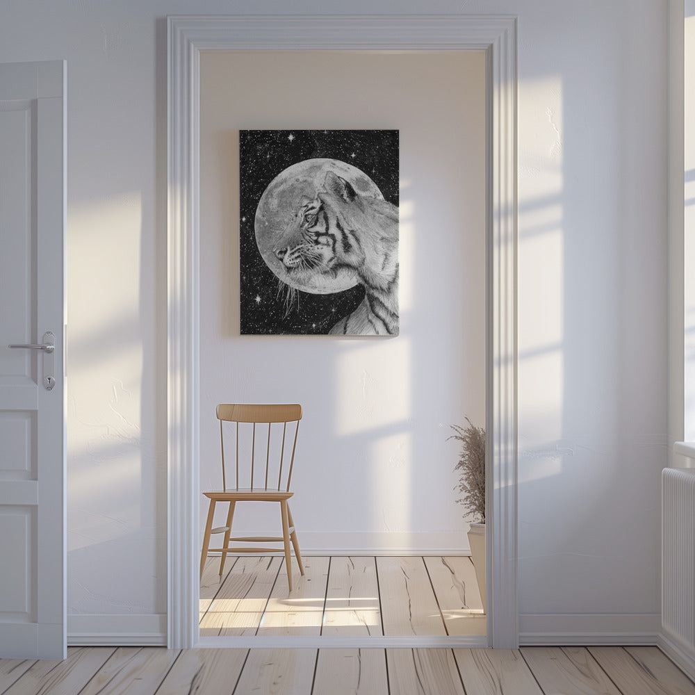 Maan en Tijger Origineel | Canvas