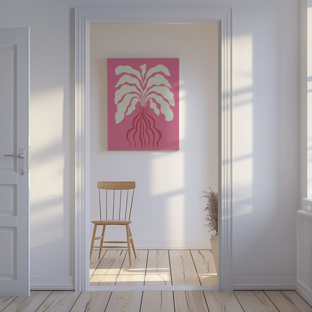 Minimal Leaf and Vase | Canvas