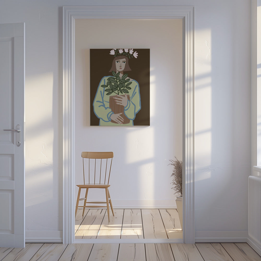 Plantenmoeder bruin | Canvas
