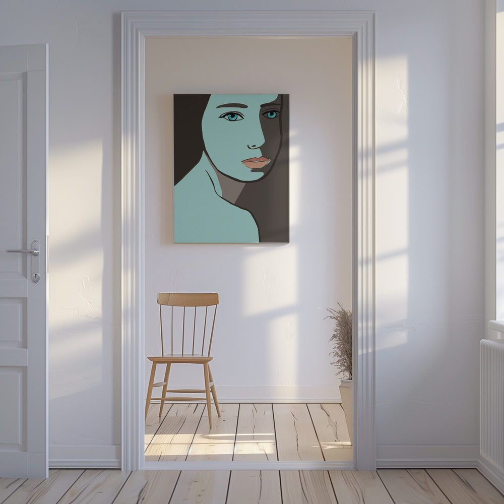 Blauwe vrouw | Canvas