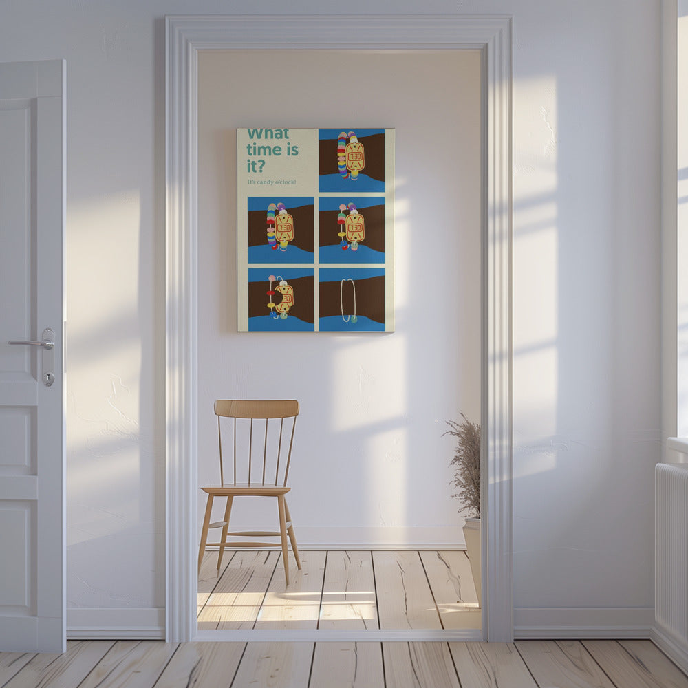 Poster Snoepklok | Canvas