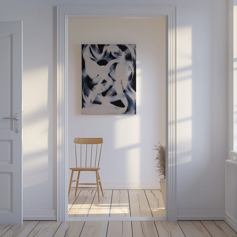 Abstracte penseelstreken 164 | Canvas