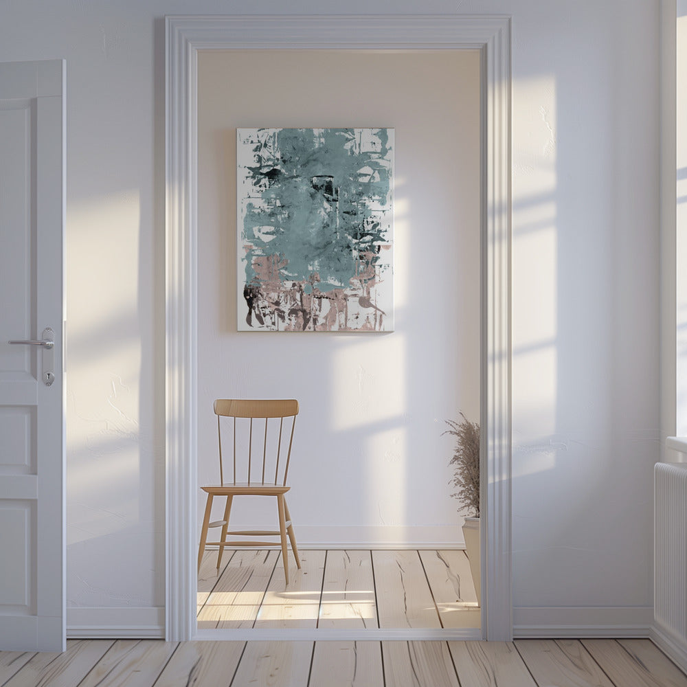 Abstracte neutrale krassen 1 | Canvas
