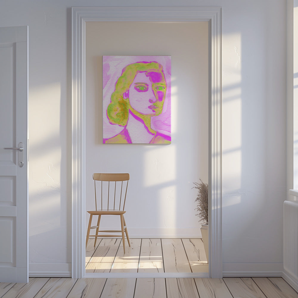 Ik ben een vrouw paars | Canvas