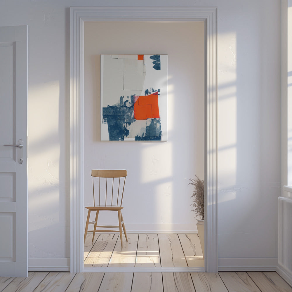 Neutrale abstracte vormen op wit 3 | Canvas
