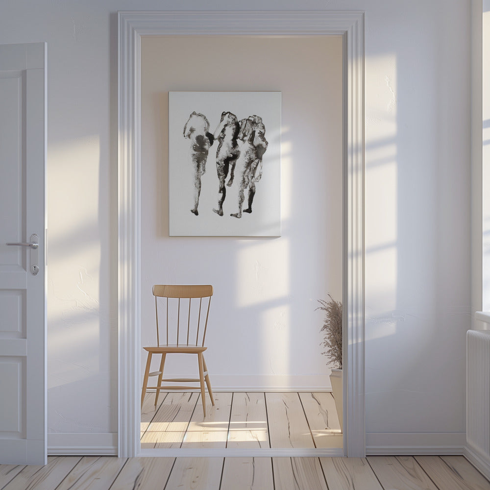 Four Figures (naar Muybridge) Verbeterde Sr | Canvas