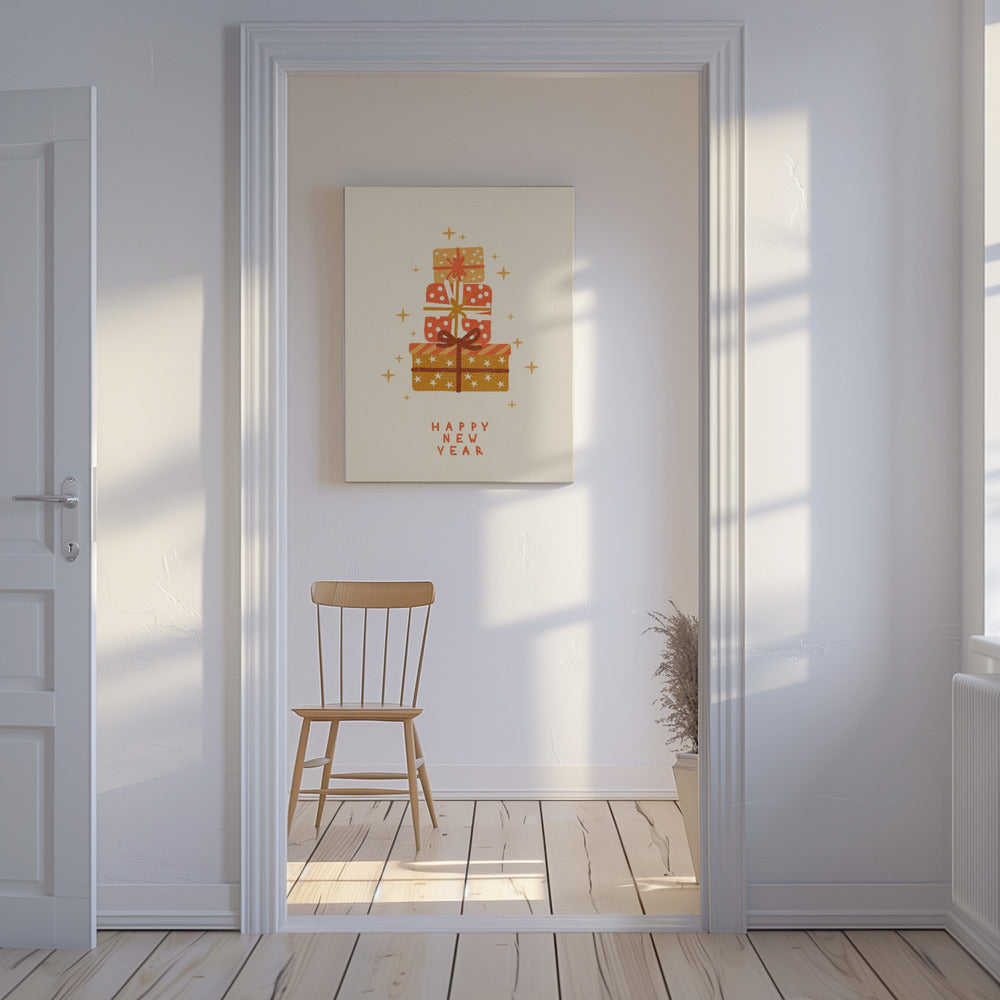 Berg van geschenken | Canvas