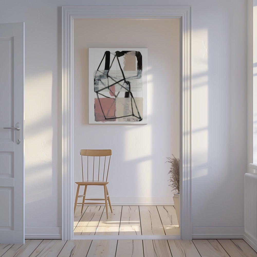 Lijnkunst Patchwork Print Nr. 1 | Canvas