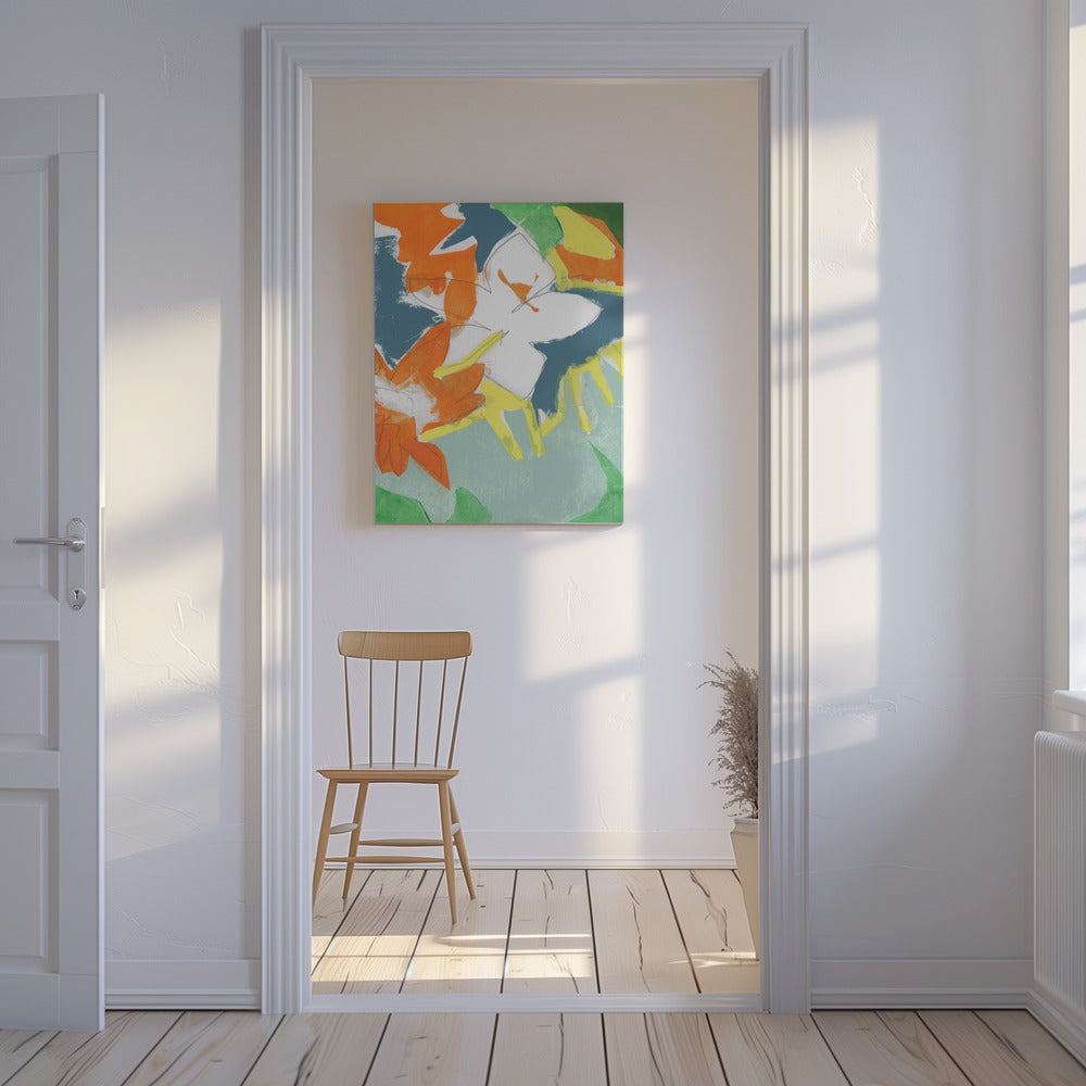 Zachte rustieke heldere bloemenprint nr. 1 | Canvas