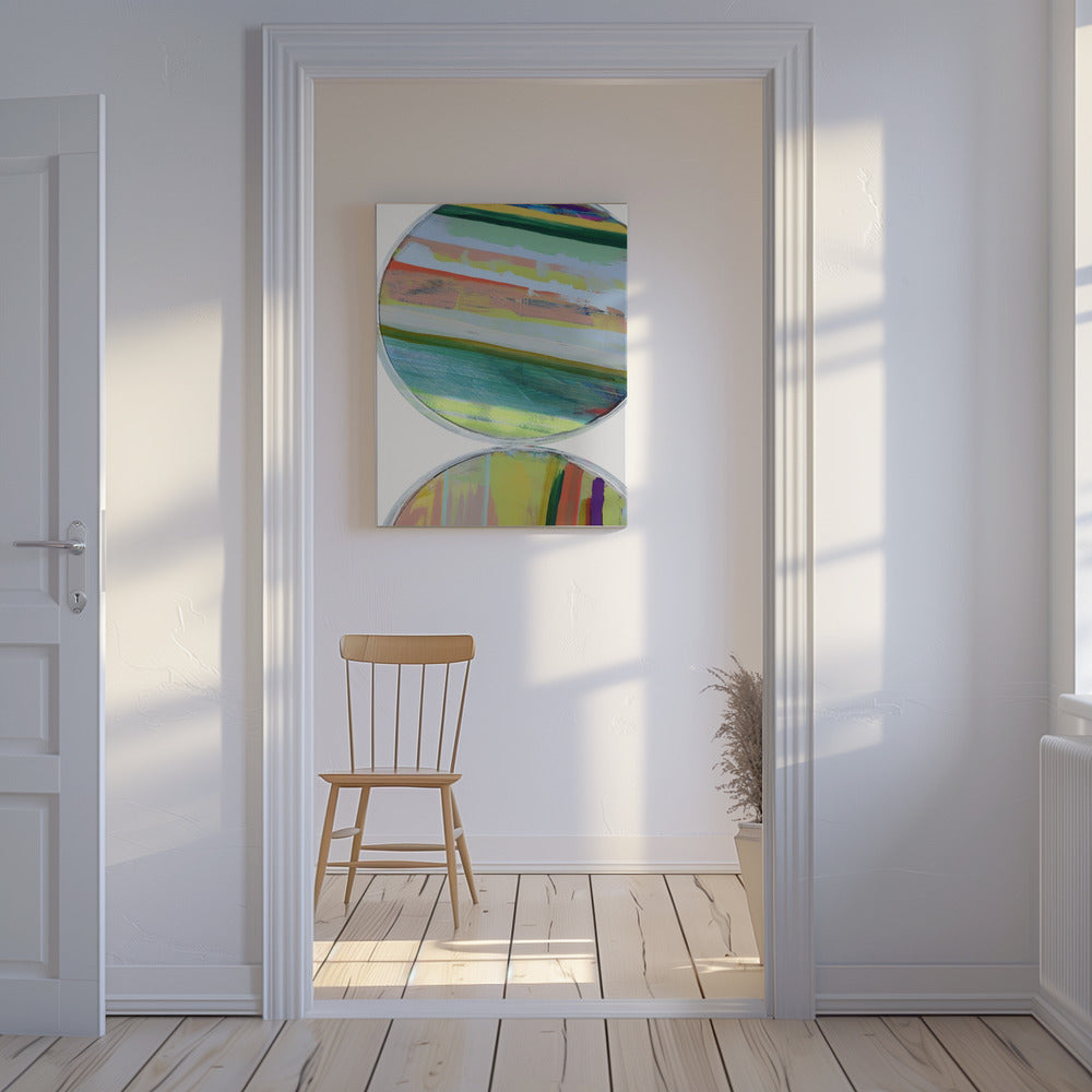 Abstracte Strepen &amp; Cirkels Nr. 1 | Canvas