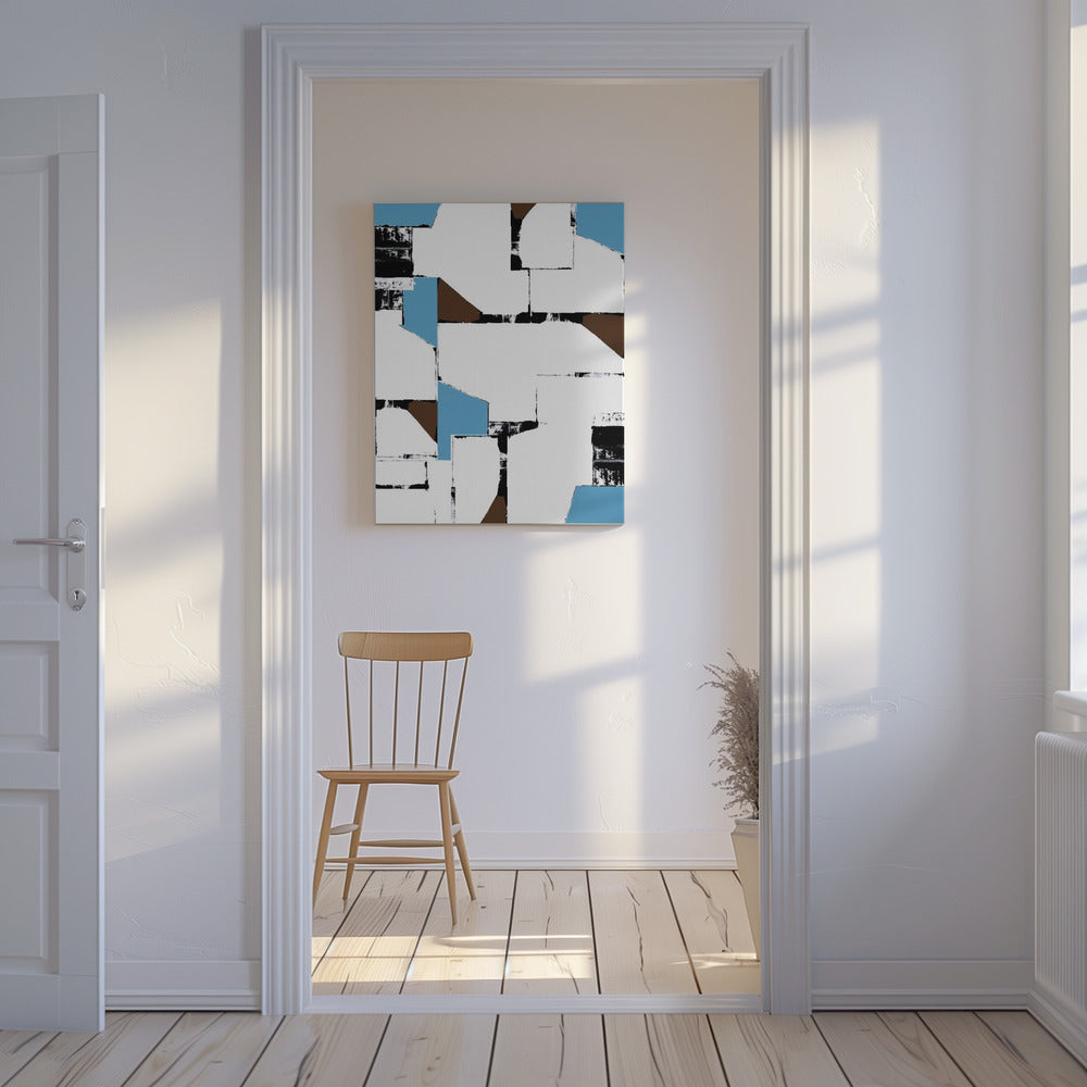 Abstracte neutrale geometrie nr. 1 | Canvas