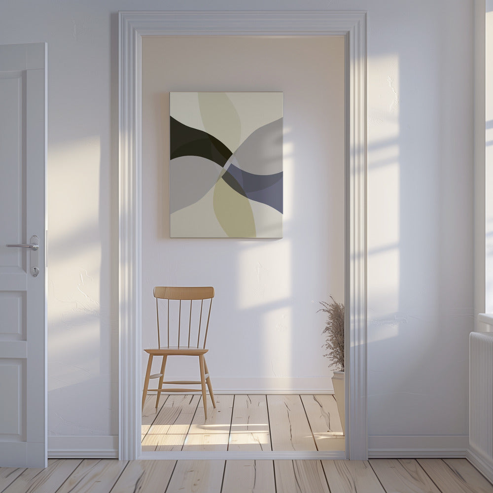 Abstracte neutrale vormen print 3 | Canvas