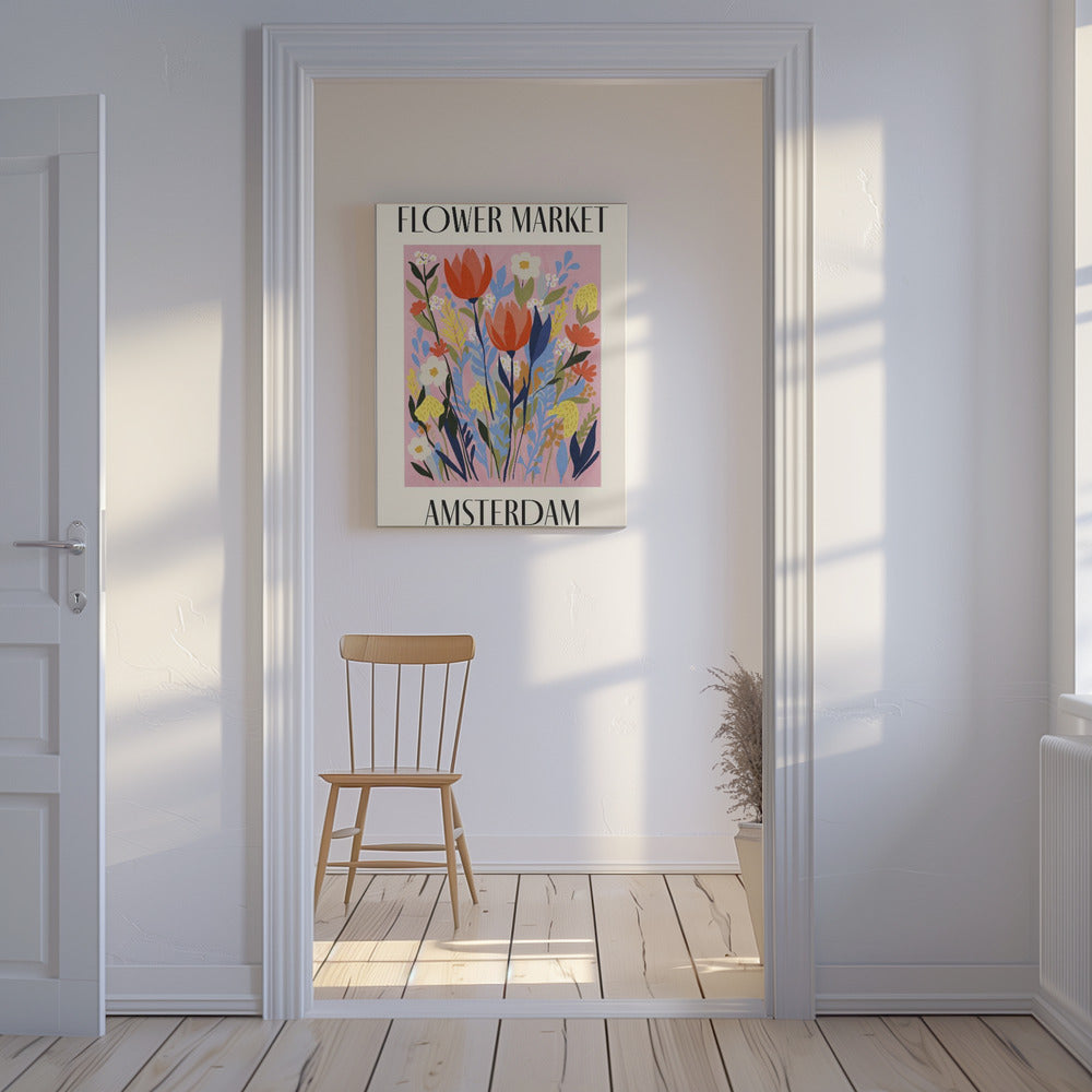 Bloemenmarkt Amsterdam Nederland | Canvas
