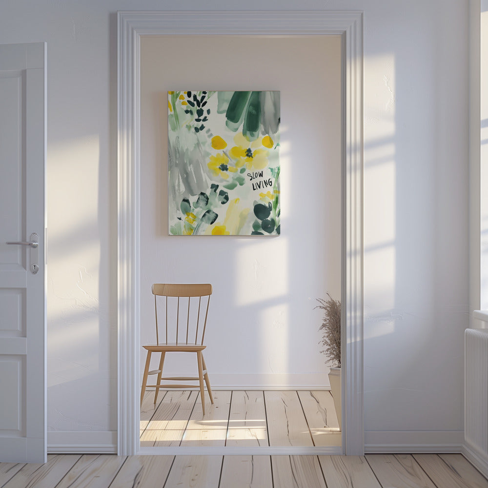 Serene bloemen | Canvas