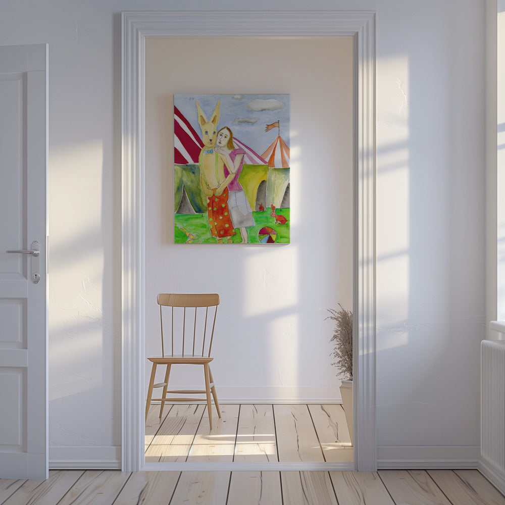 Circus Performers with Rabbits | Canvas