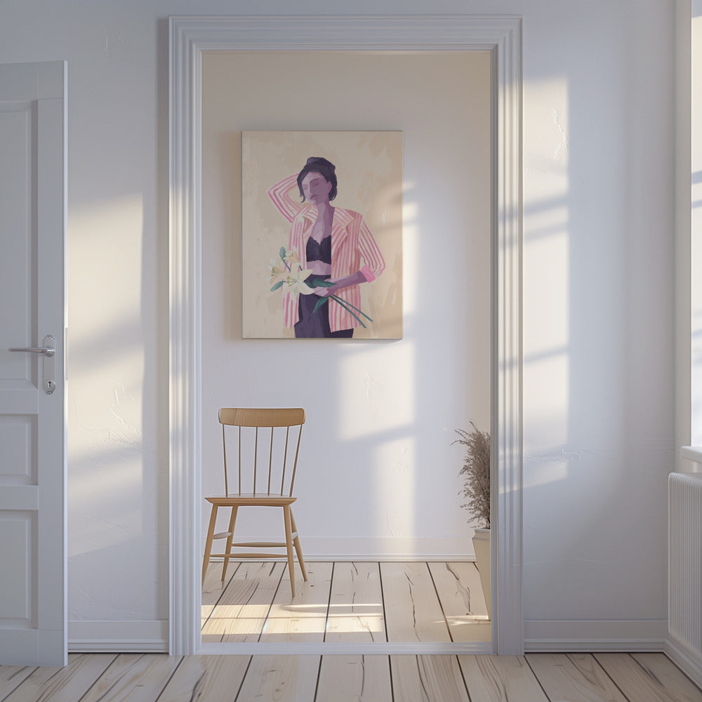 Lelie in een jasje | Canvas