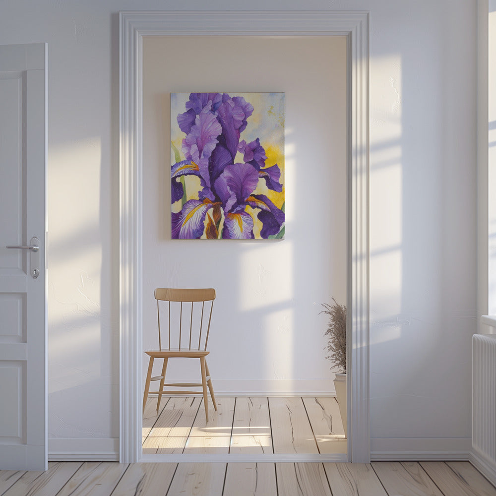 Iris aquarel | Canvas