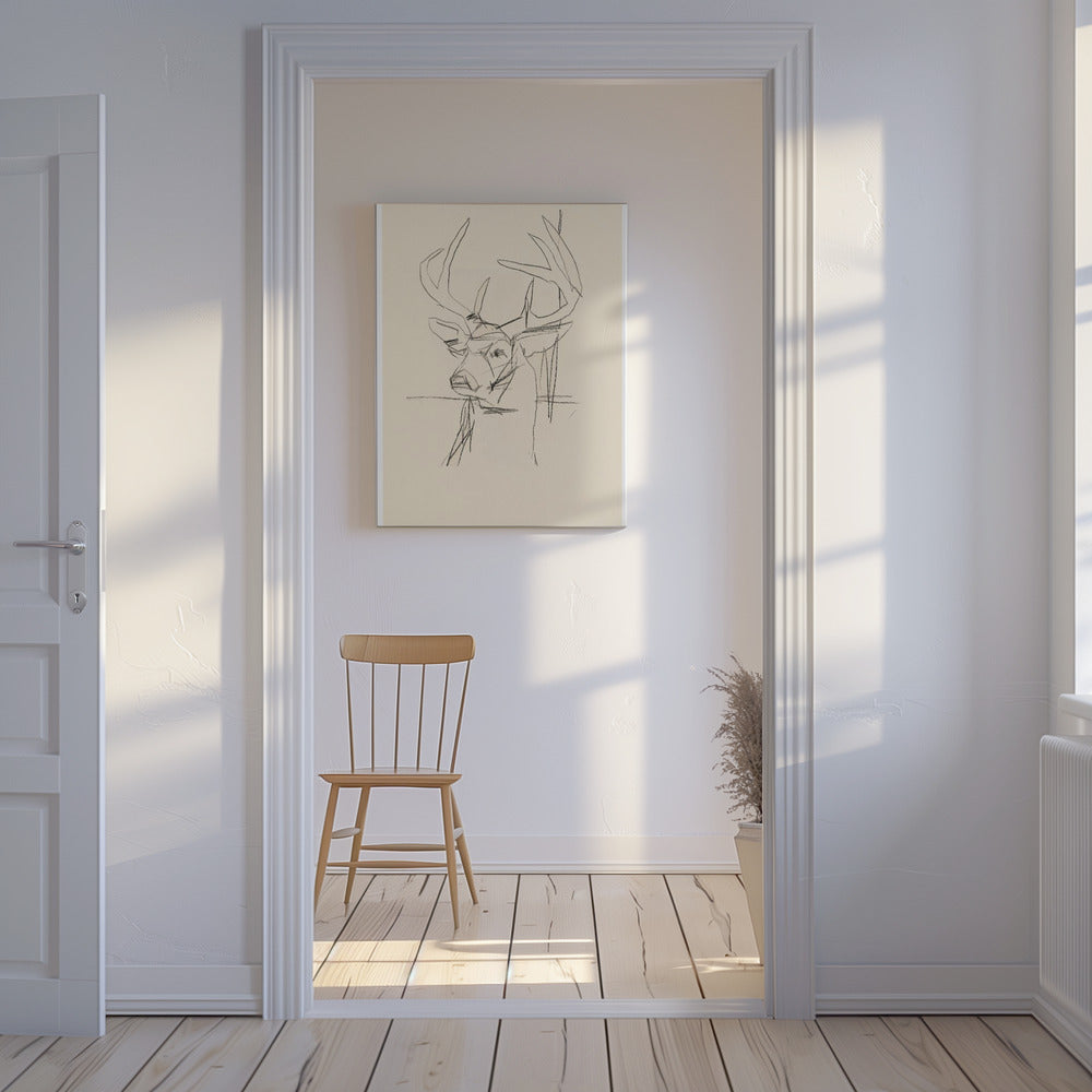 Étude Cerf (hert) nr. 1 | Canvas