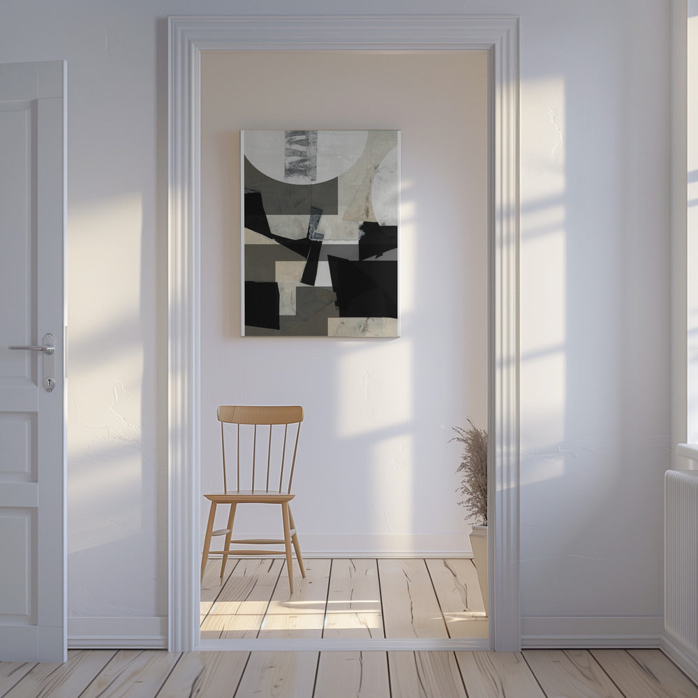 Monochrome compositie nr. 1 | Canvas